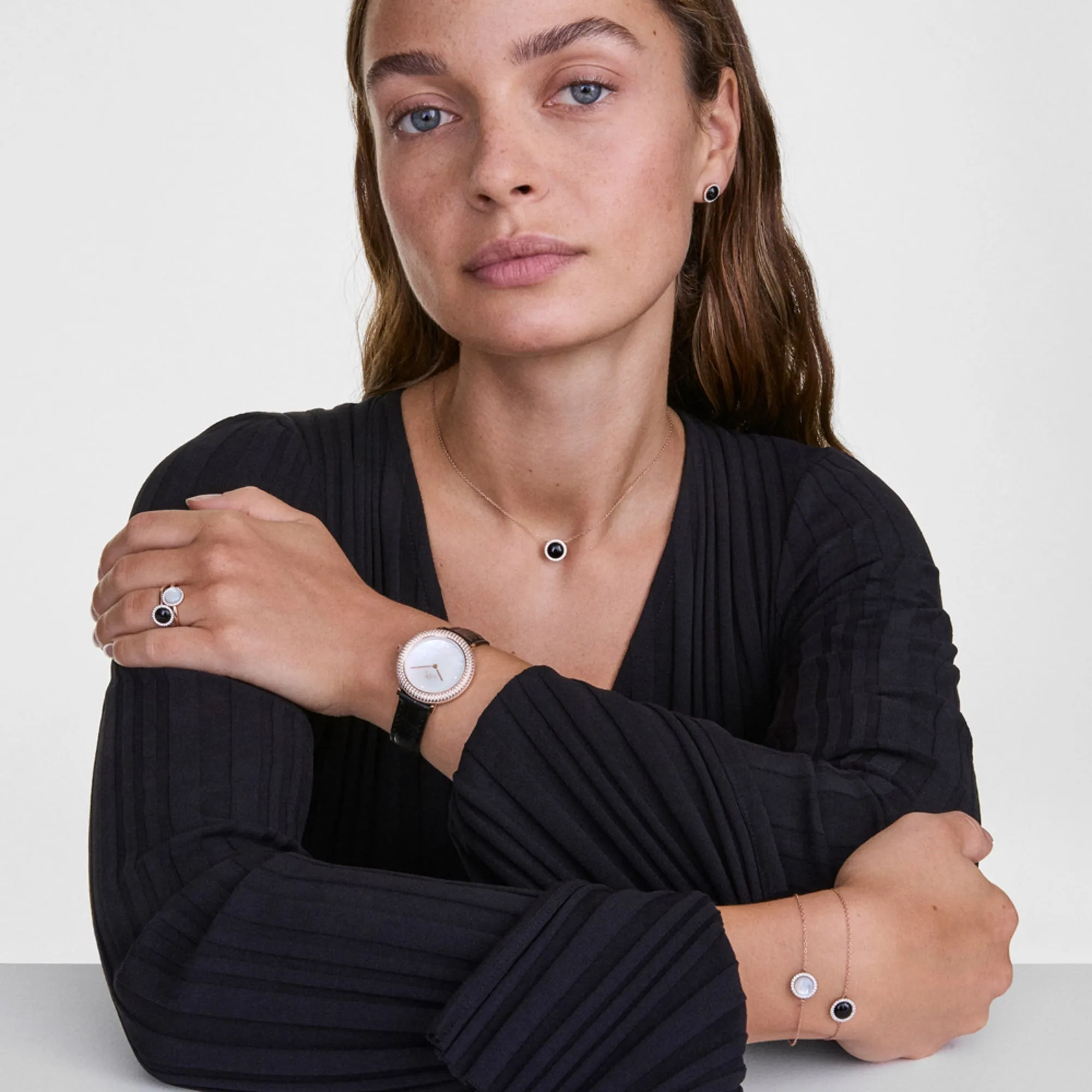 Crystalline Bezel Black Croc Rose Gold sold by Daniel Wellington product image thumbnail 2