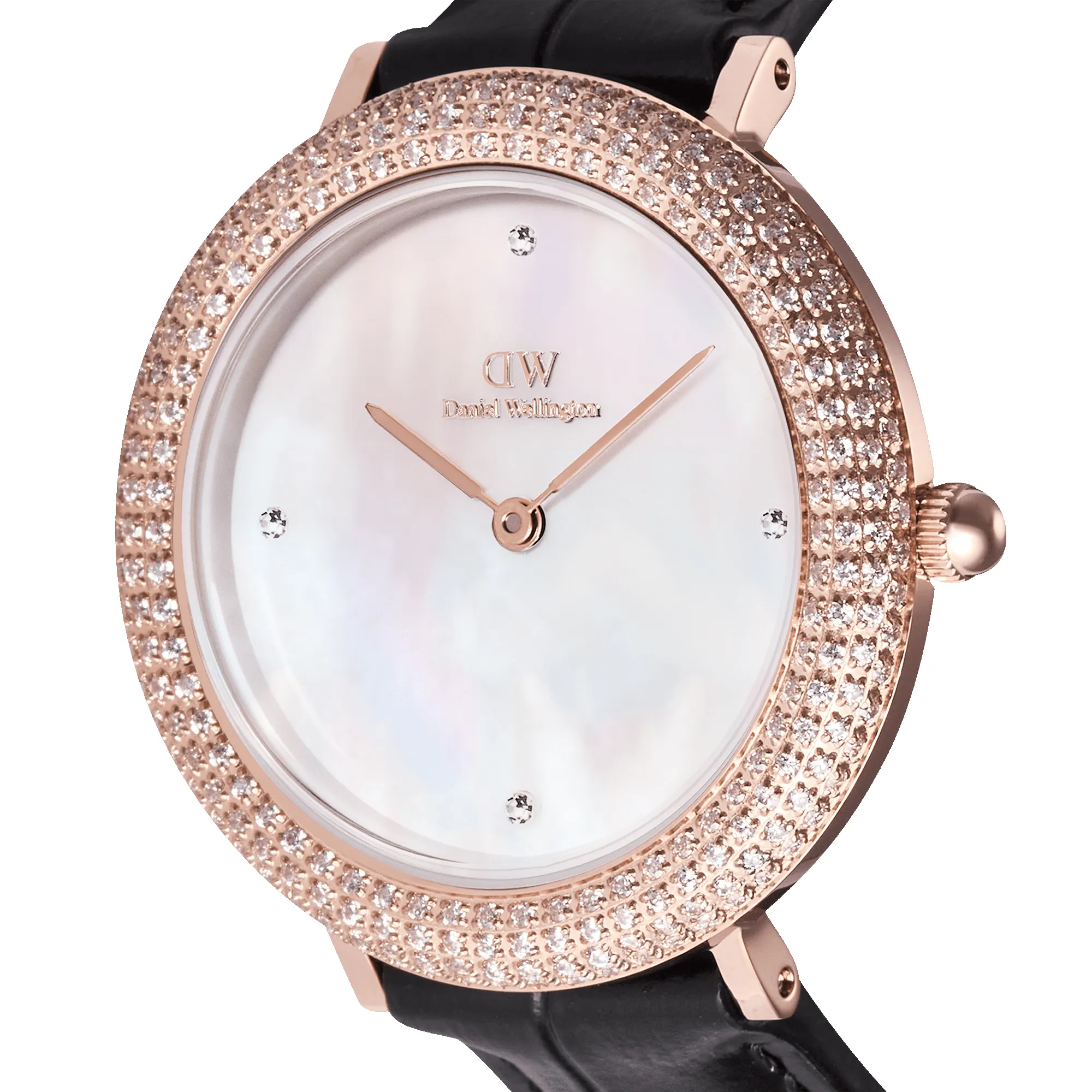 Crystalline Bezel Black Croc Rose Gold sold by Daniel Wellington product image thumbnail 5