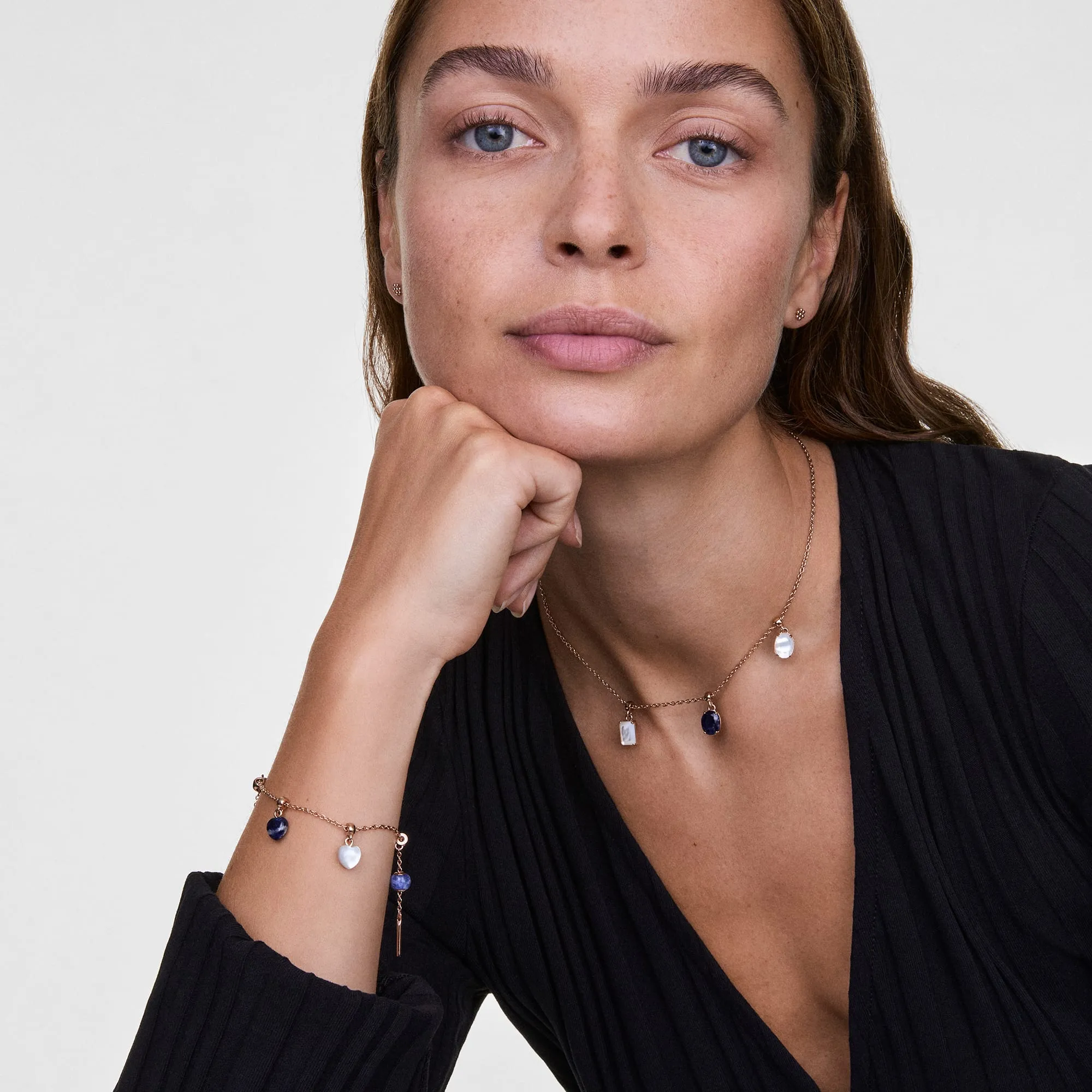 Blue Spot Heart Rose Gold Charm sold by Daniel Wellington product image thumbnail 2