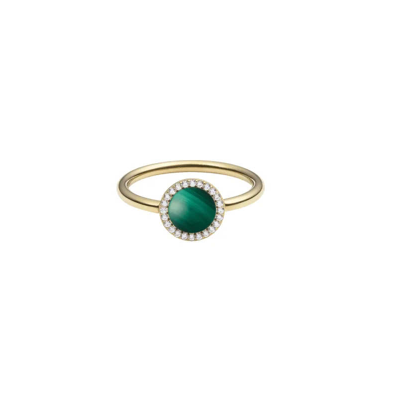 Audrey Ring Malachite Gold sold by Daniel Wellington