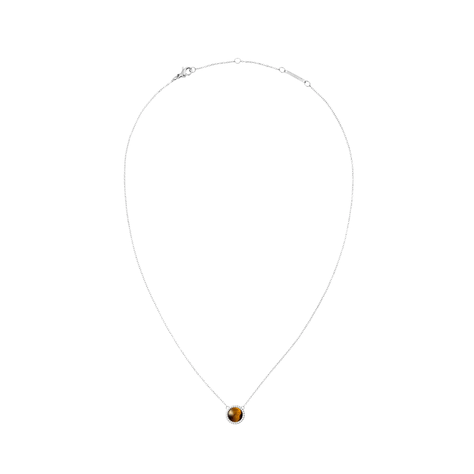 Audrey Necklace Tiger Eye Silver sold by Daniel Wellington