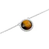 Audrey Necklace Tiger Eye Silver sold by Daniel Wellington