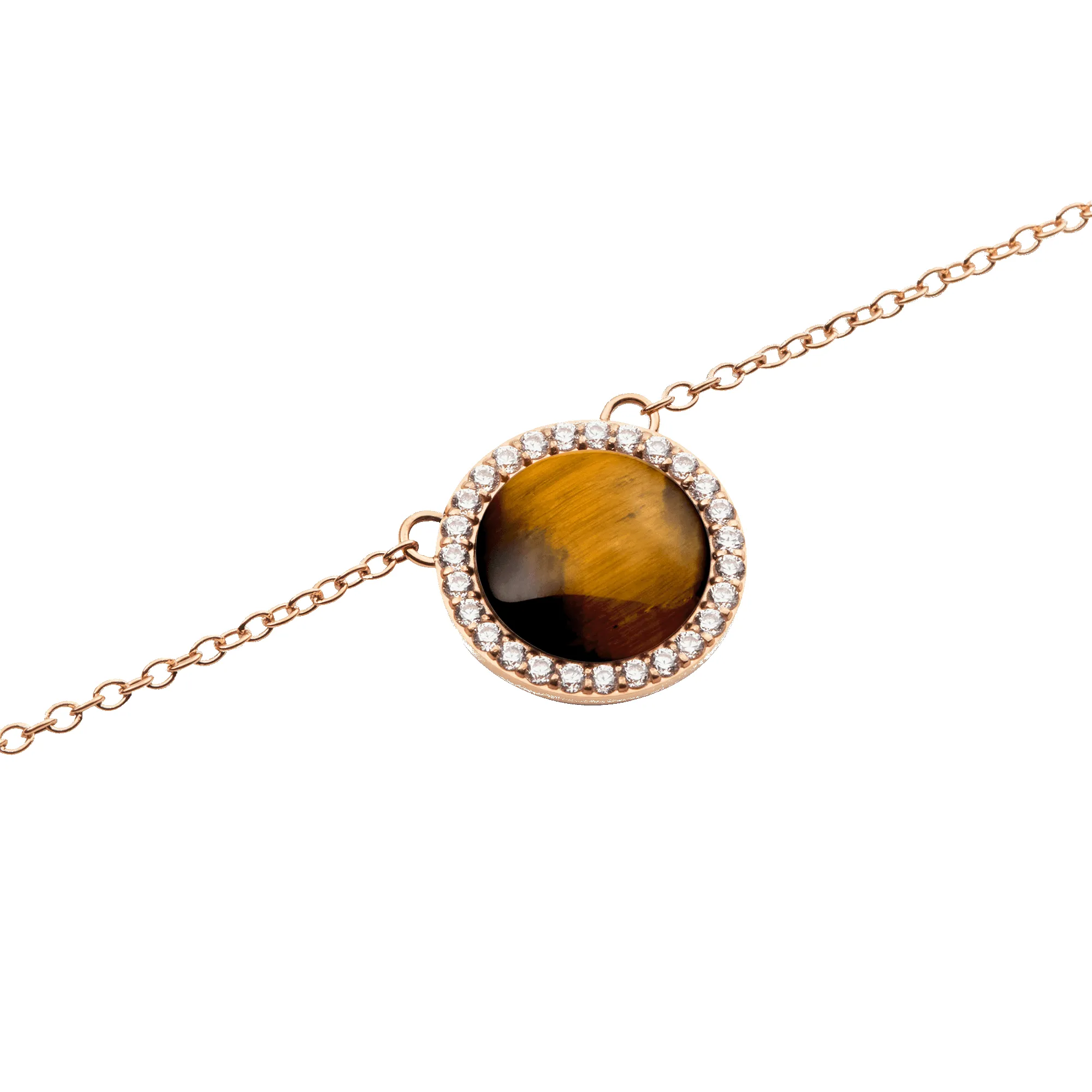Audrey Necklace Tiger Eye Rose Gold sold by Daniel Wellington product image thumbnail 3