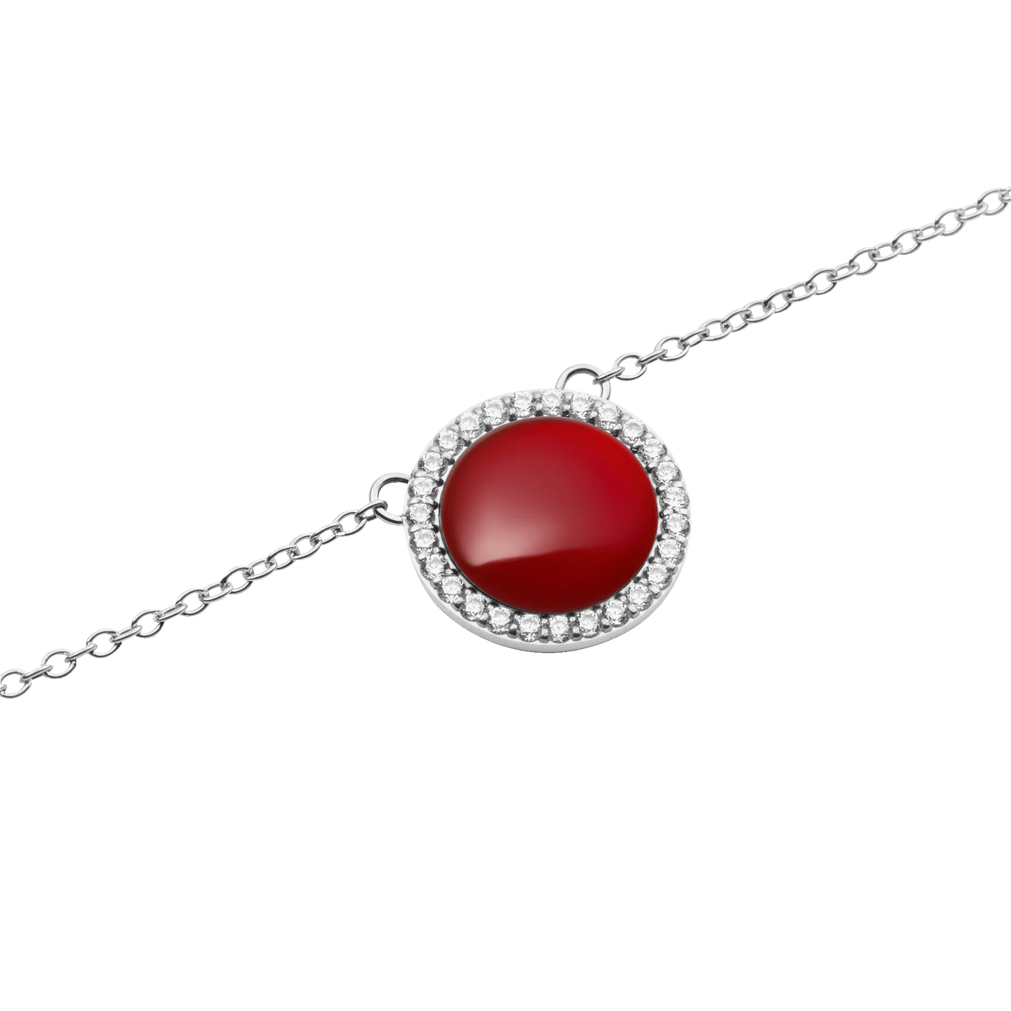 Audrey Necklace Red Agathe Silver sold by Daniel Wellington product image thumbnail 3