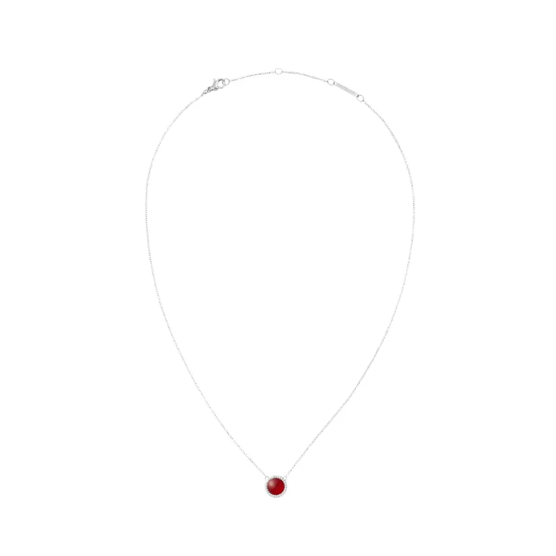 Audrey Necklace Red Agathe Silver sold by Daniel Wellington