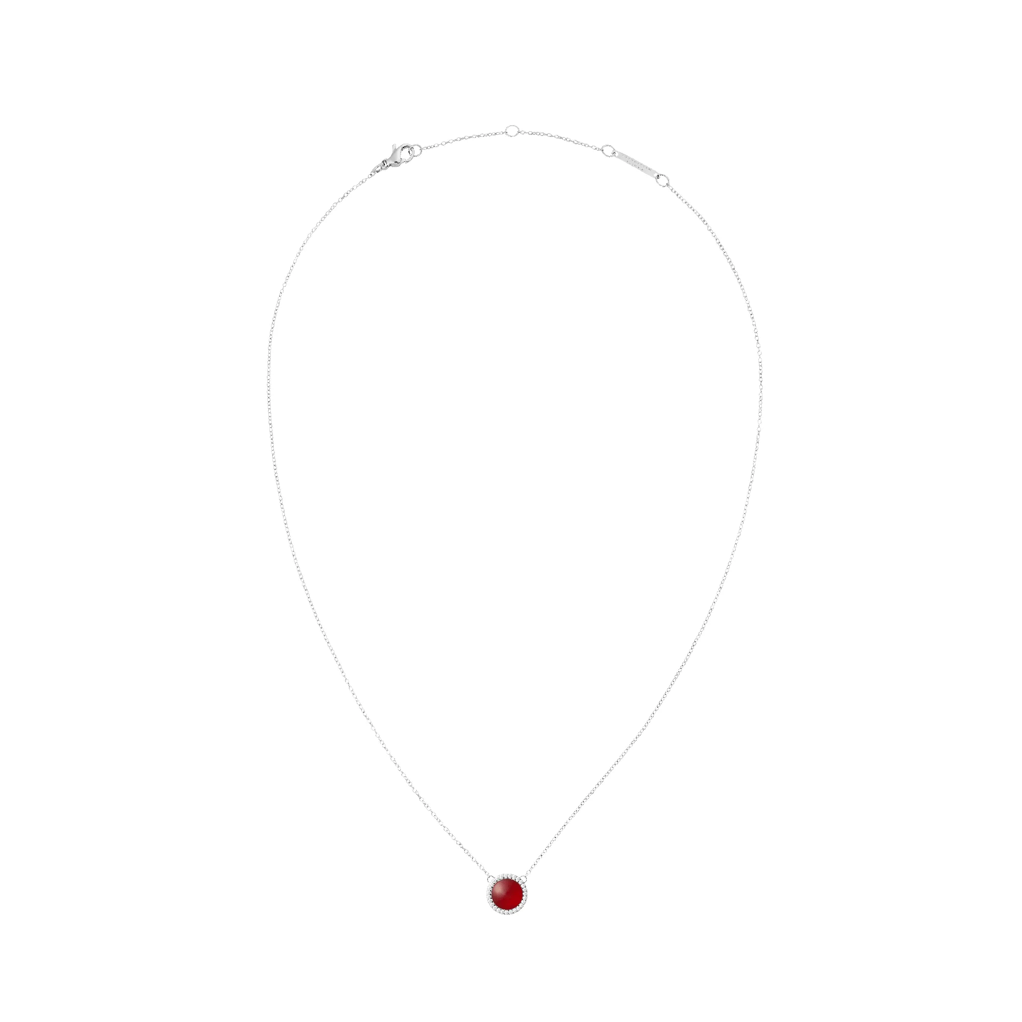 Audrey Necklace Red Agathe Silver sold by Daniel Wellington