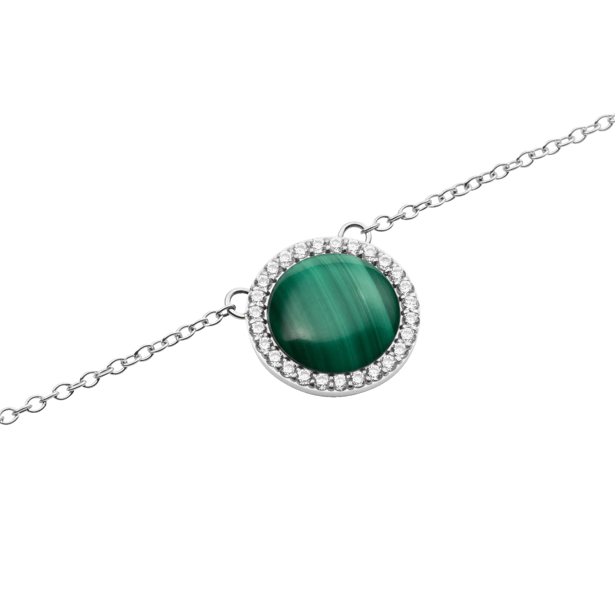 Audrey Necklace Malachite Silver sold by Daniel Wellington product image thumbnail 3
