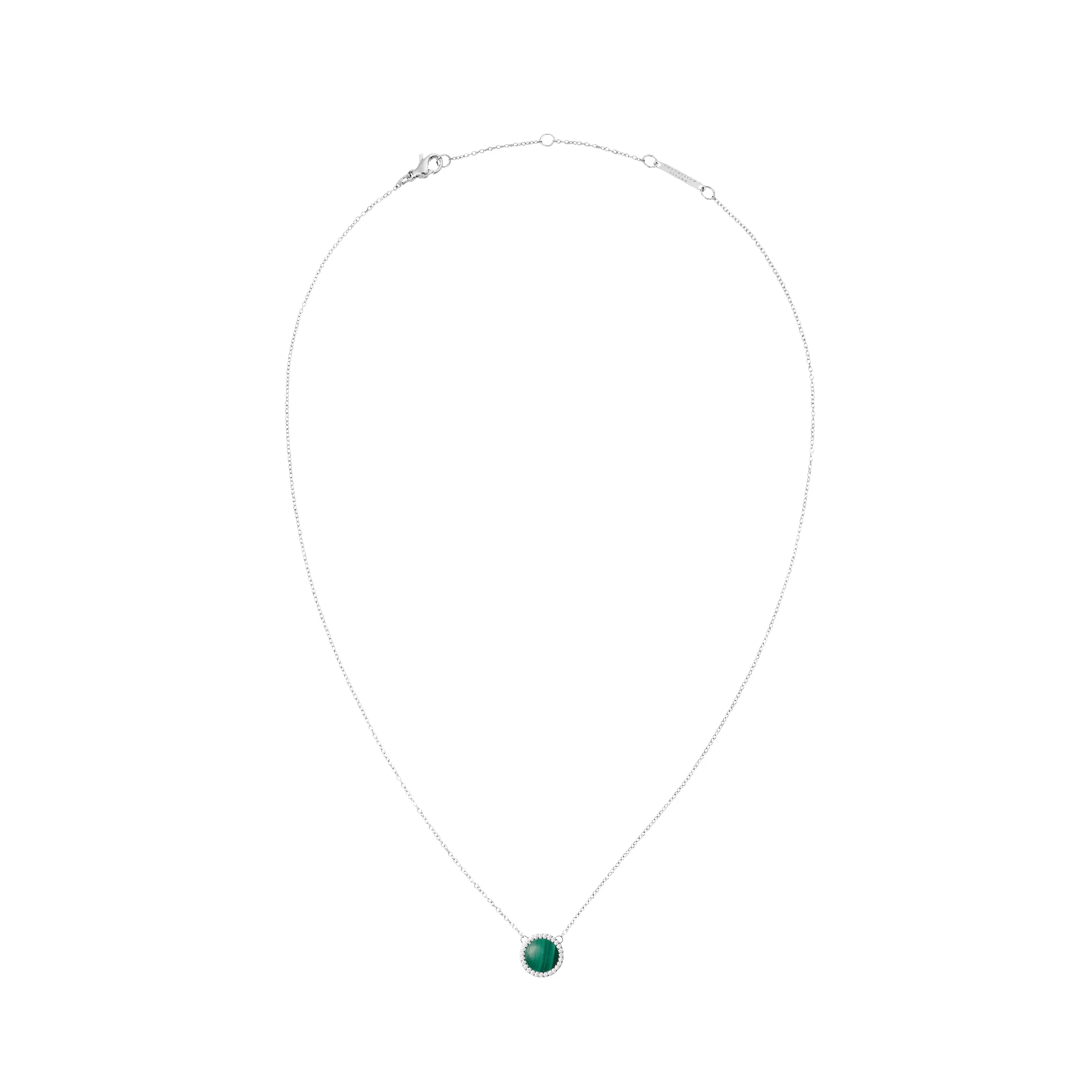 Audrey Necklace Malachite Silver sold by Daniel Wellington