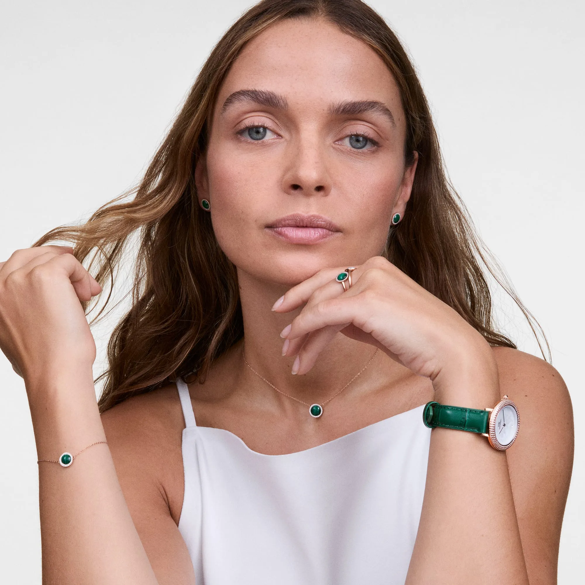 Audrey Necklace Malachite Rose Gold sold by Daniel Wellington product image thumbnail 2
