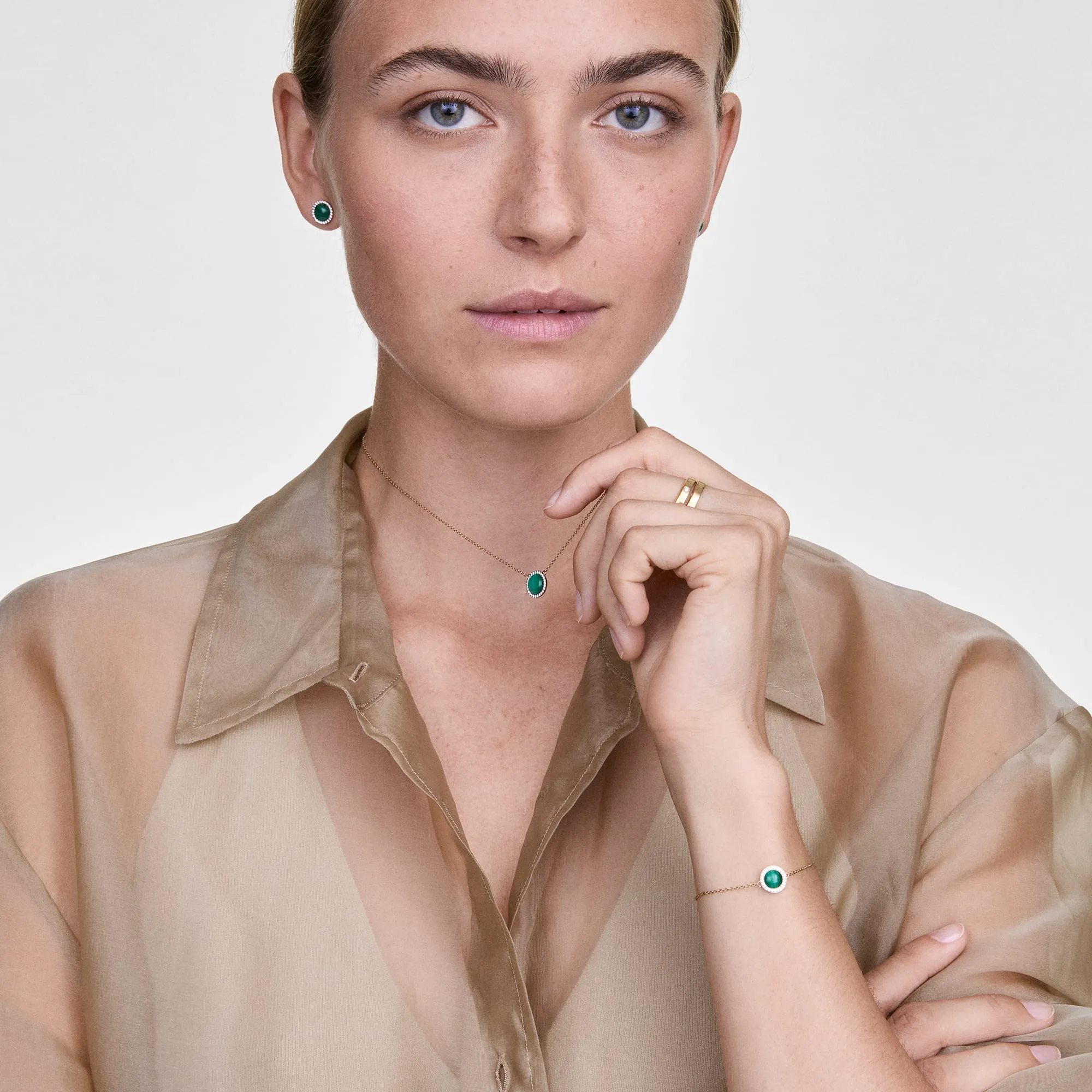 Audrey Necklace Malachite Gold sold by Daniel Wellington product image thumbnail 2