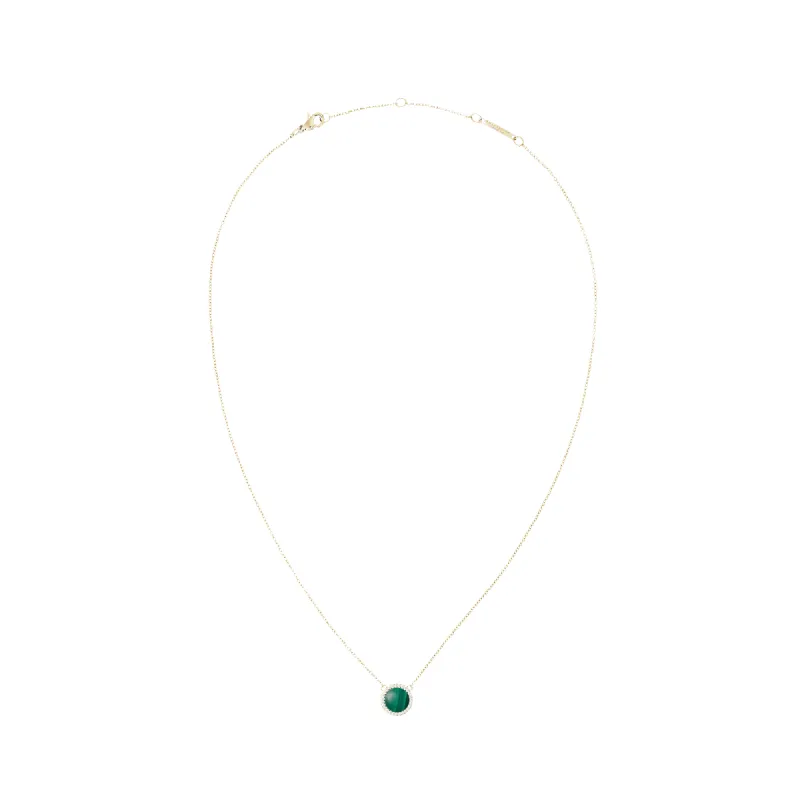 Audrey Necklace Malachite Gold sold by Daniel Wellington