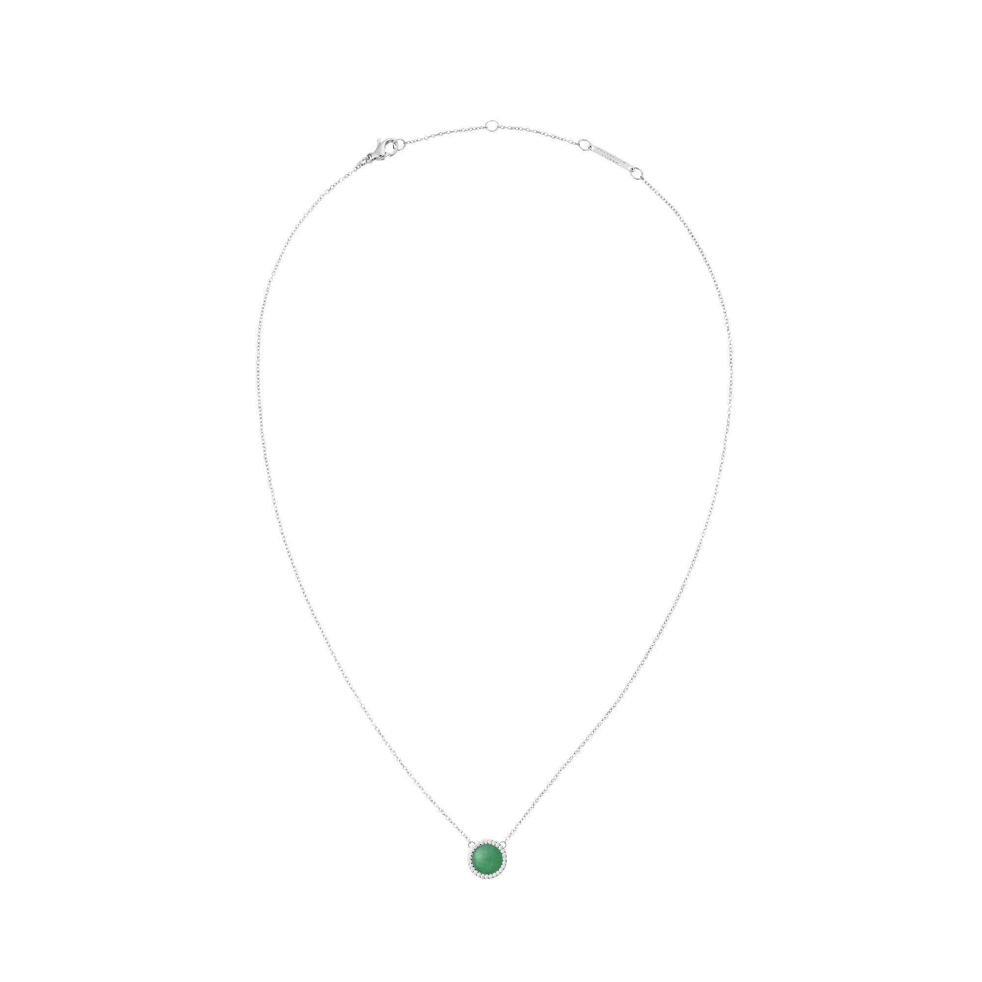 Audrey Necklace Jade Silver sold by Daniel Wellington