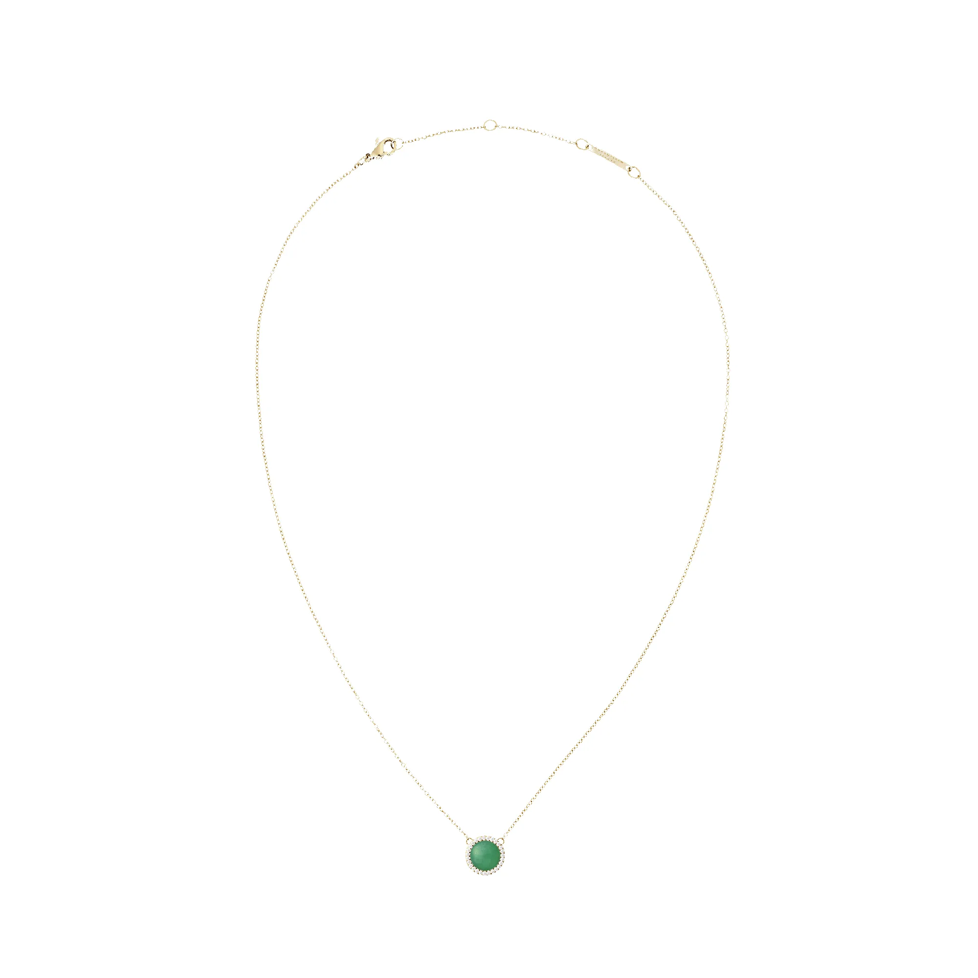 Audrey Necklace Jade Gold sold by Daniel Wellington