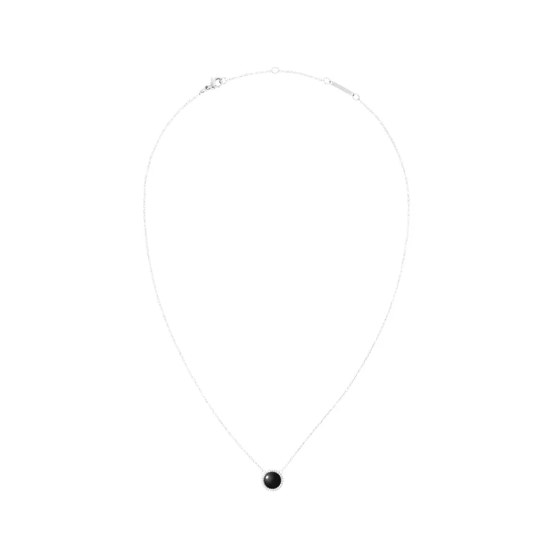 Audrey Necklace Black Agathe Silver sold by Daniel Wellington