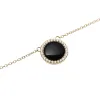Audrey Necklace Black Agathe Gold sold by Daniel Wellington