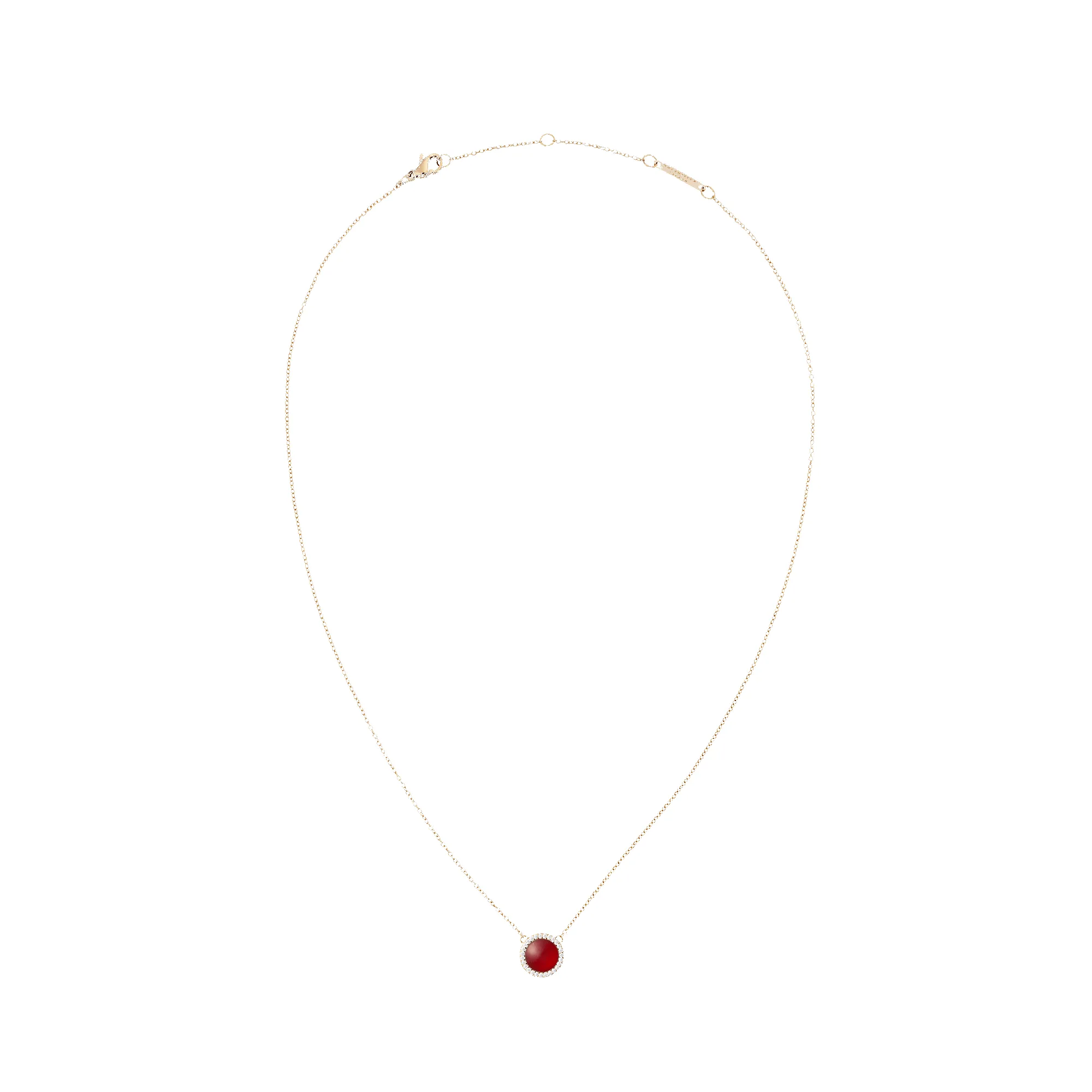 Audrey Necklace Red Agathe Rose Gold sold by Daniel Wellington