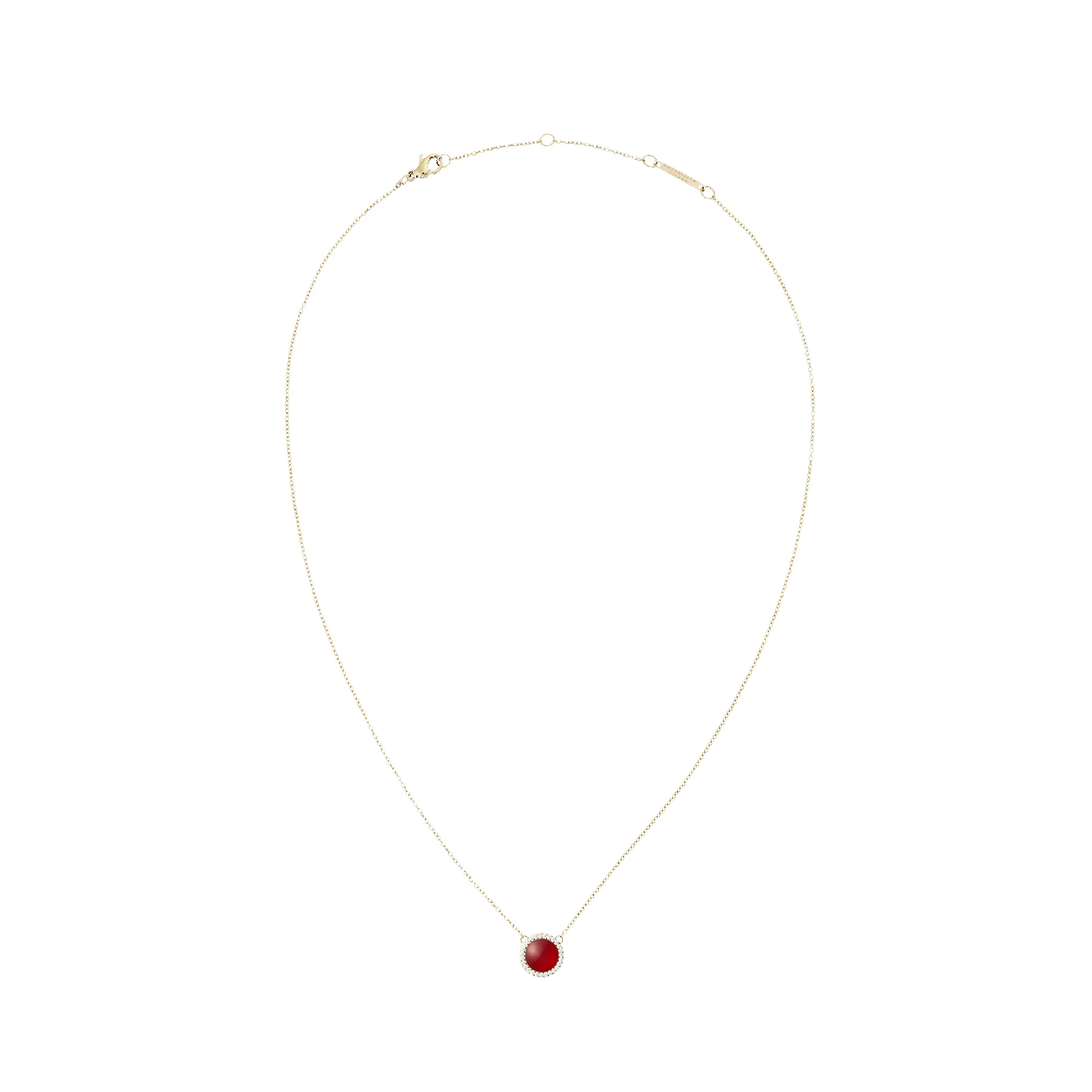 Audrey Necklace Red Agathe Gold sold by Daniel Wellington