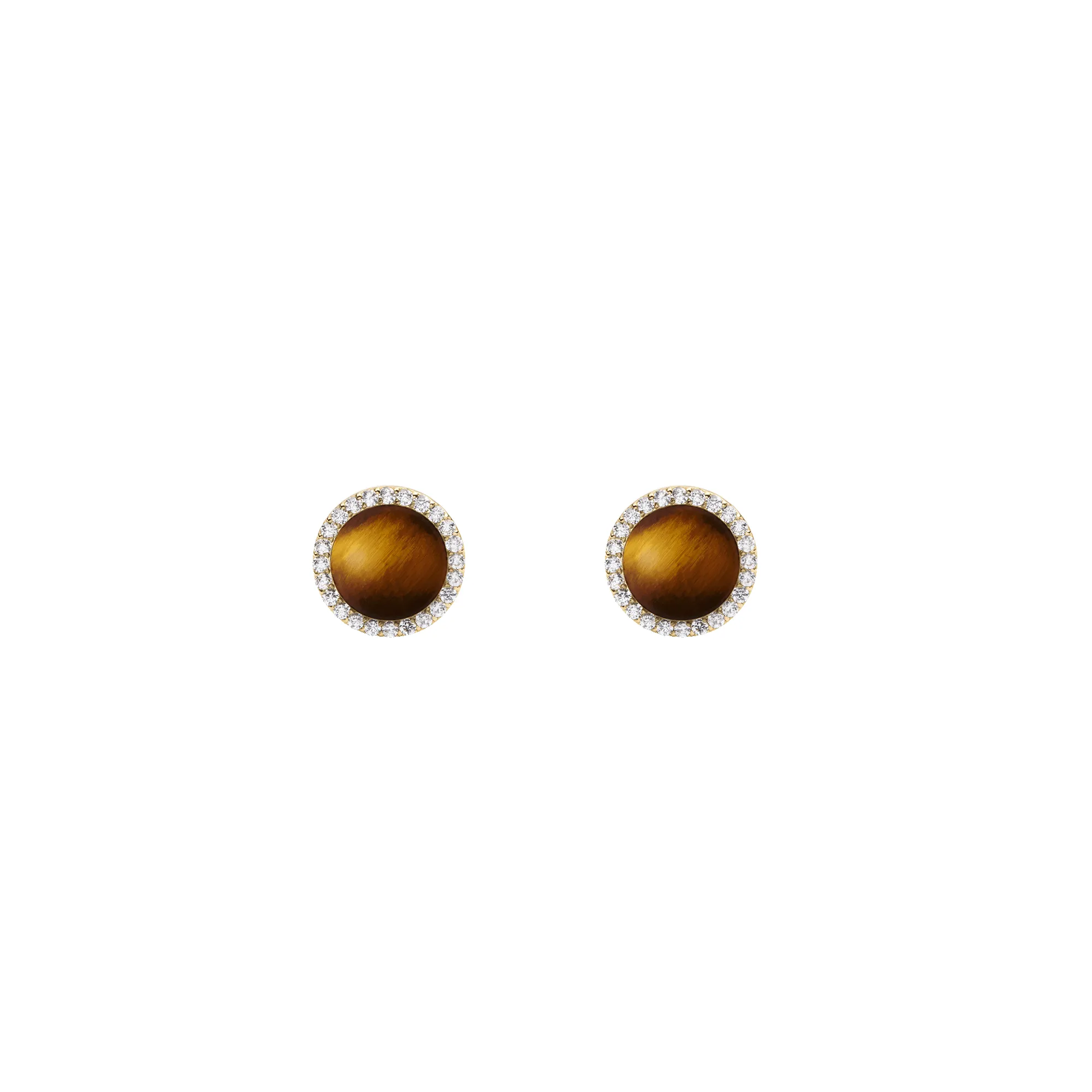 Audrey Earrings Tiger Eye Gold sold by Daniel Wellington