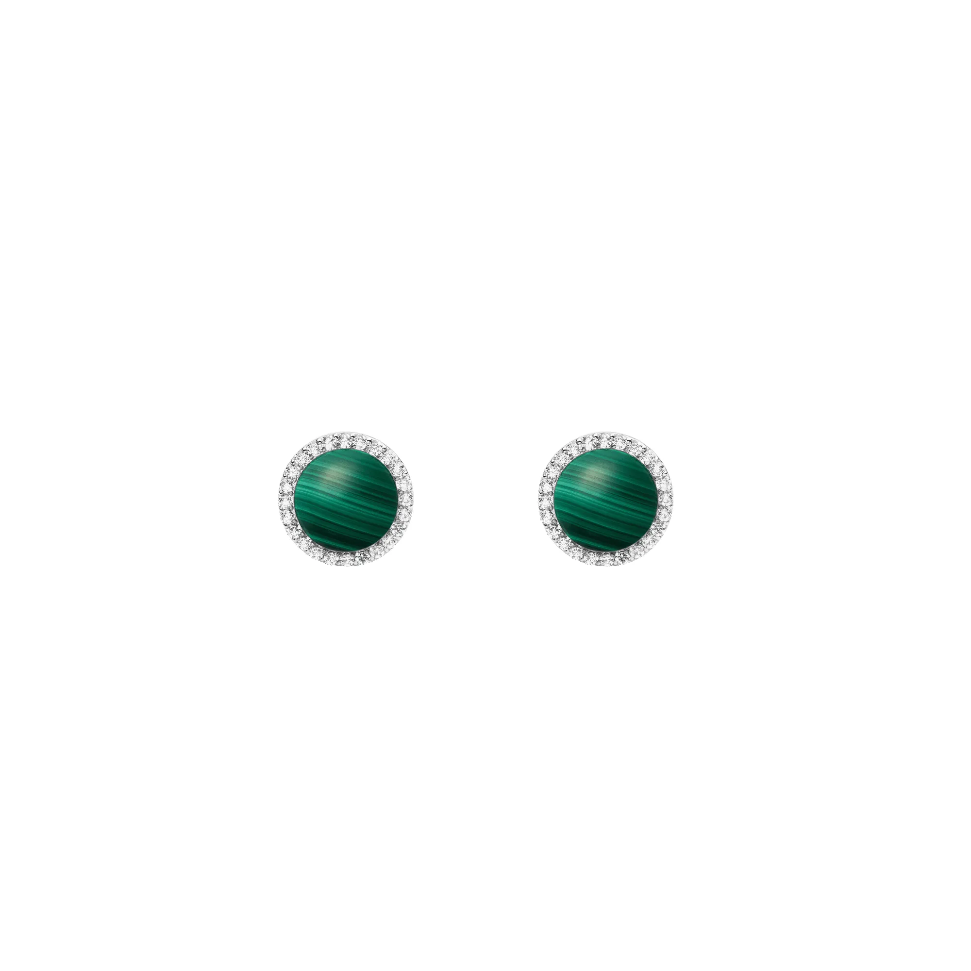 Audrey Earrings Malachite Silver sold by Daniel Wellington