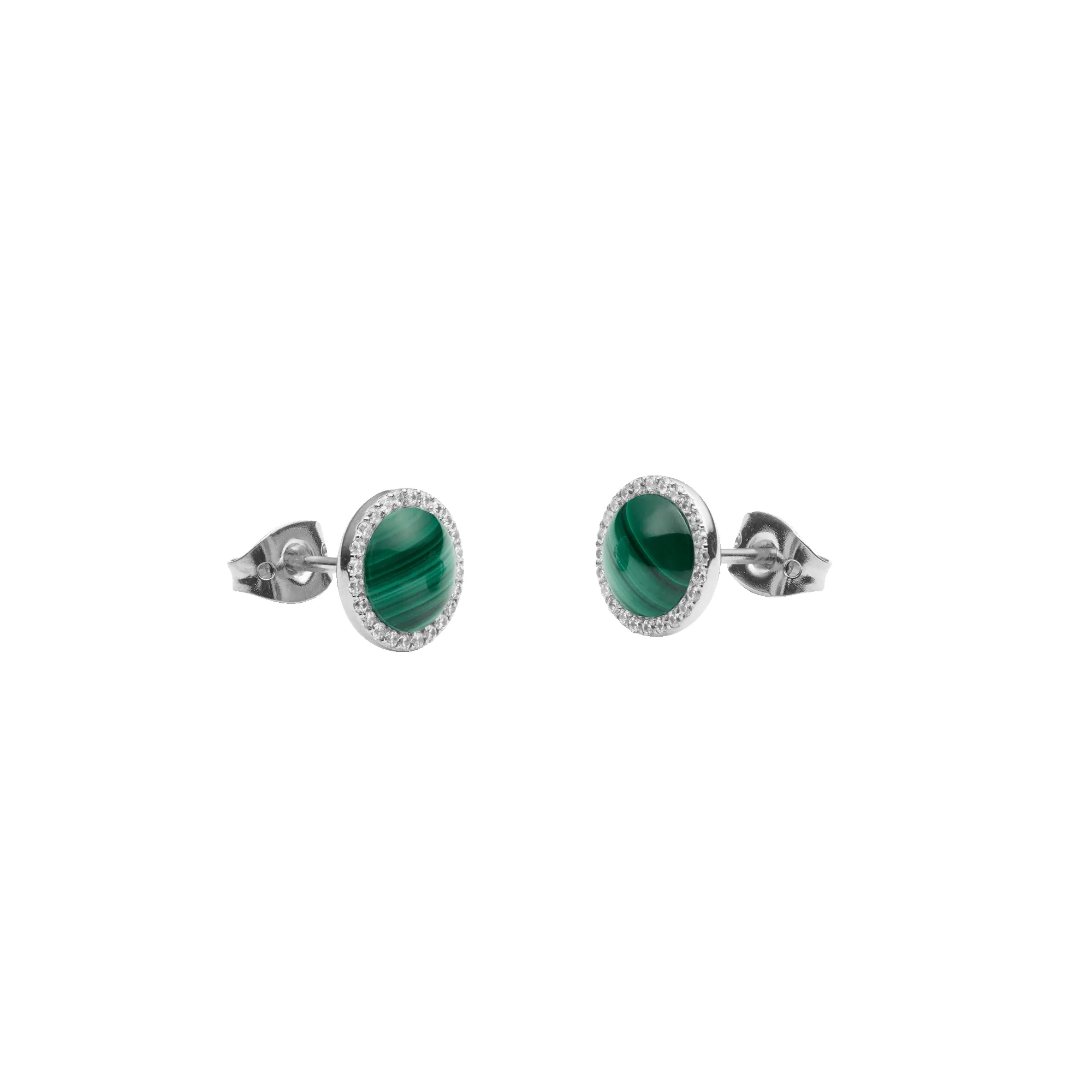 Audrey Earrings Malachite Silver sold by Daniel Wellington product image thumbnail 3