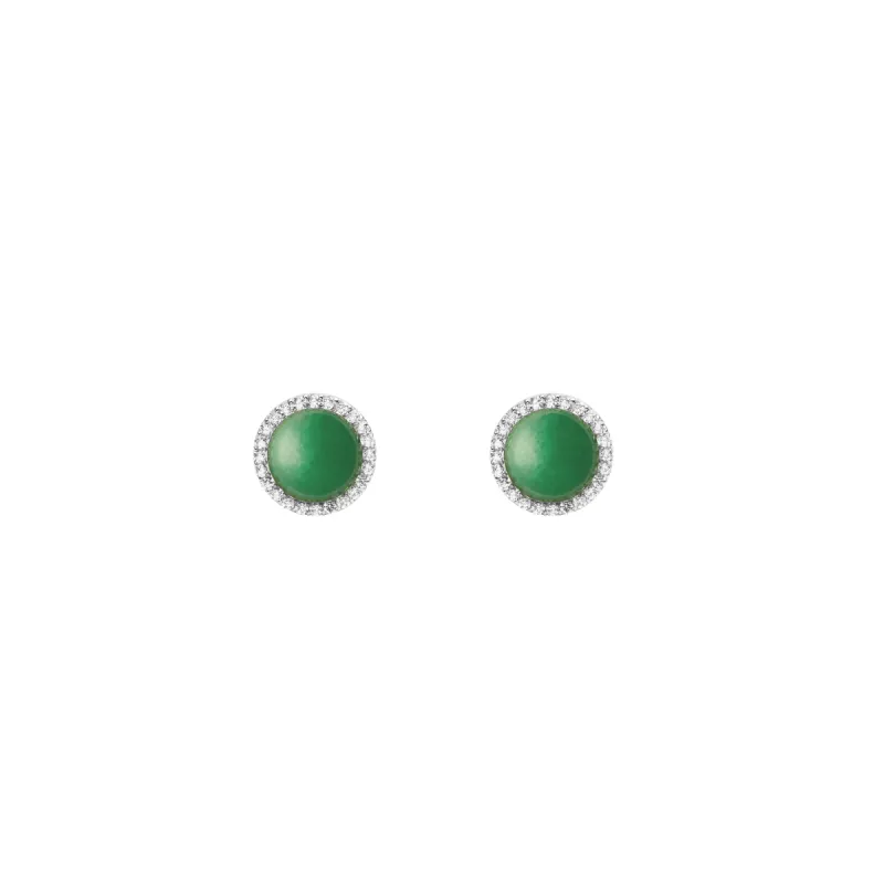 Audrey Earrings Jade Silver sold by Daniel Wellington