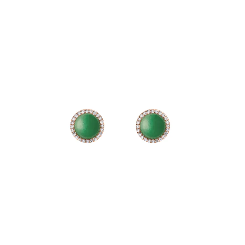 Audrey Earrings Jade Rose Gold sold by Daniel Wellington