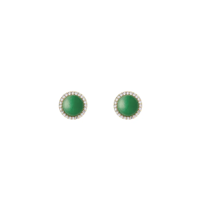 Audrey Earrings Jade Gold sold by Daniel Wellington