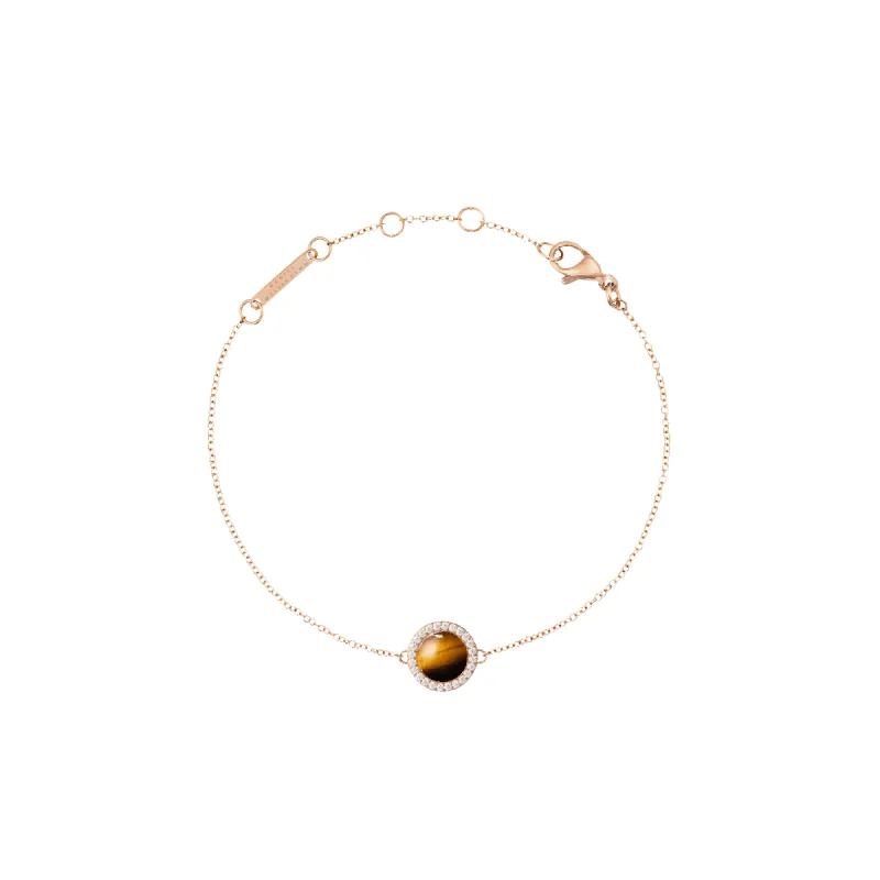 Audrey Bracelet Tiger Eye Rose Gold sold by Daniel Wellington