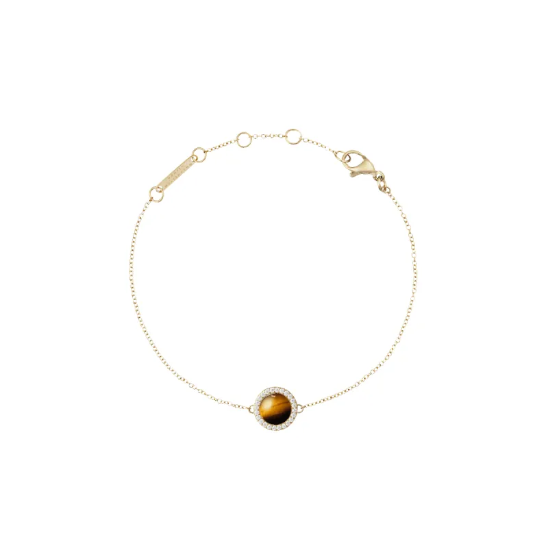 Audrey Bracelet Tiger Eye Gold made by Daniel Wellington
