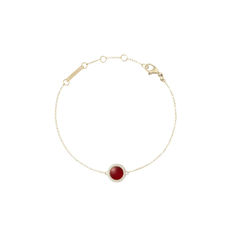 Audrey Bracelet Red Agathe Gold made by Daniel Wellington