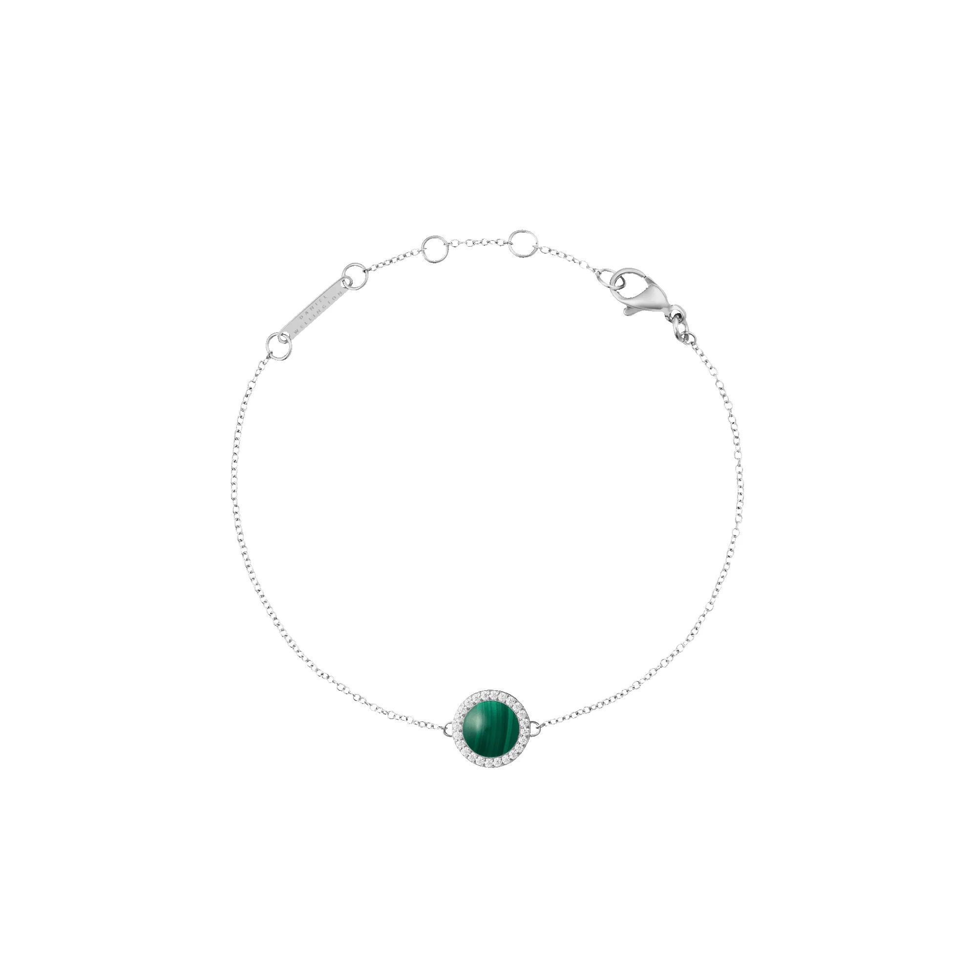 Audrey Bracelet Malachite Silver sold by Daniel Wellington
