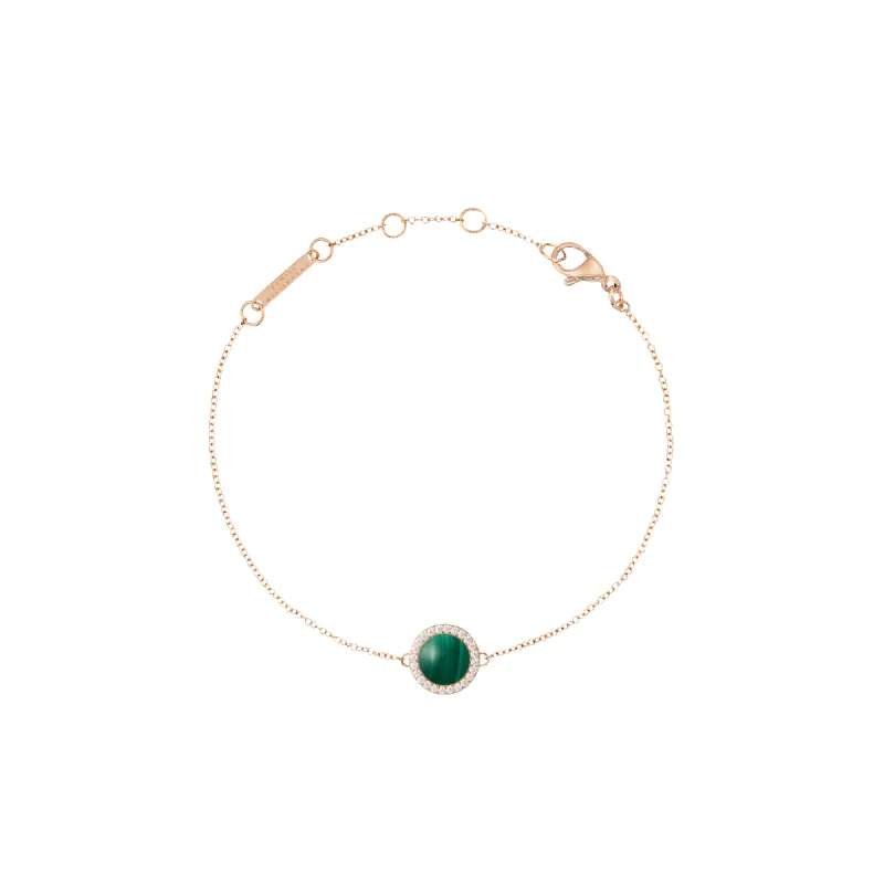 Audrey Bracelet Malachite Rose Gold made by Daniel Wellington