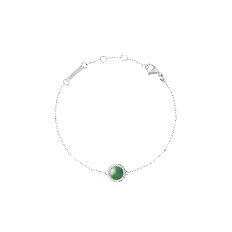 Audrey Bracelet Jade Silver sold by Daniel Wellington