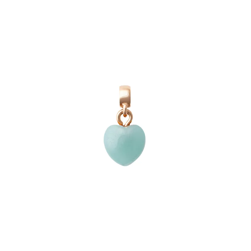 Amazonite Heart Rose Gold Charm sold by Daniel Wellington