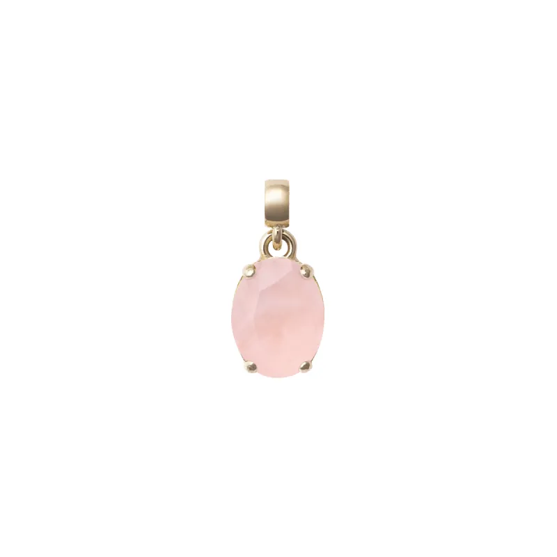 Rose Quartz Oval Gold Charm sold by Daniel Wellington