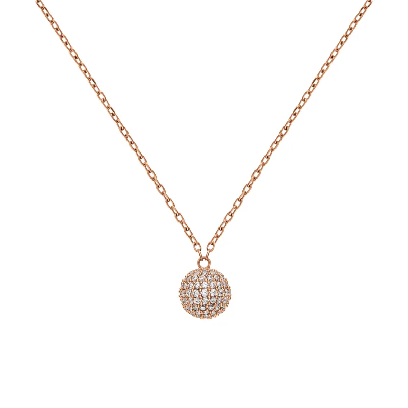 Pavé Crystal Pendant Necklace Rose Gold sold by Daniel Wellington