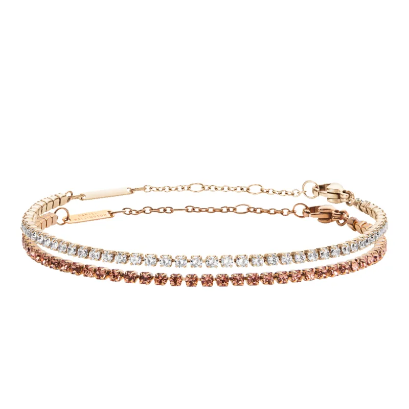 Tennis Bracelet Apricot Rose Gold Set sold by Daniel Wellington