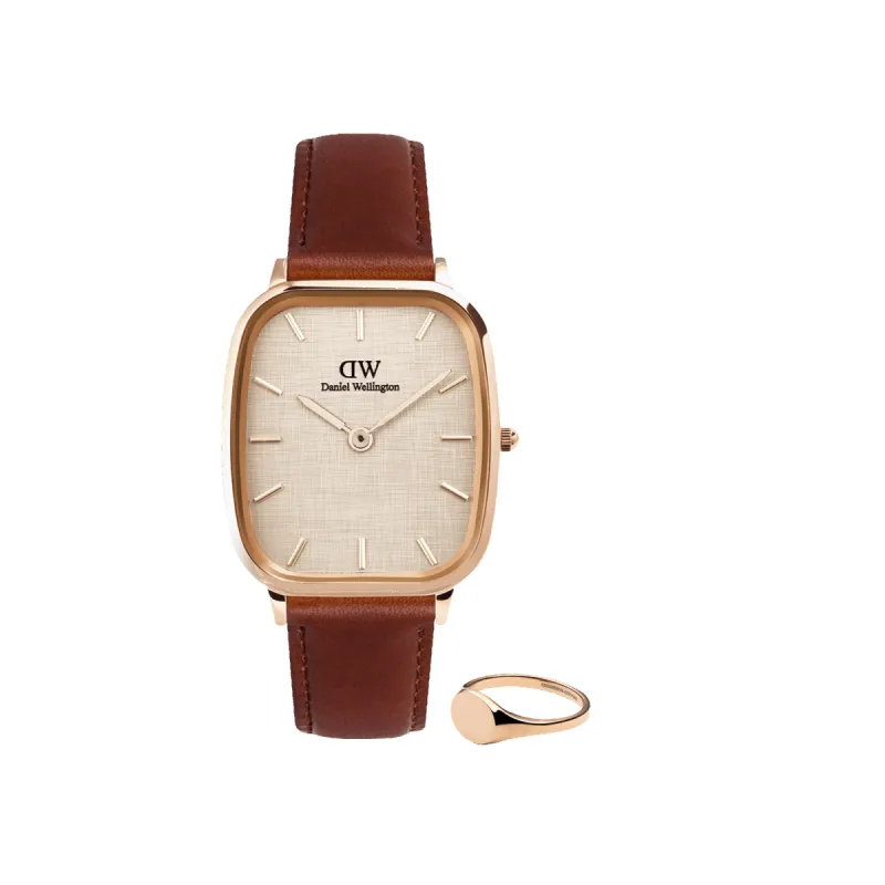 Marlon & Classic Mini Signet Ring Rose Gold Set sold by Daniel Wellington
