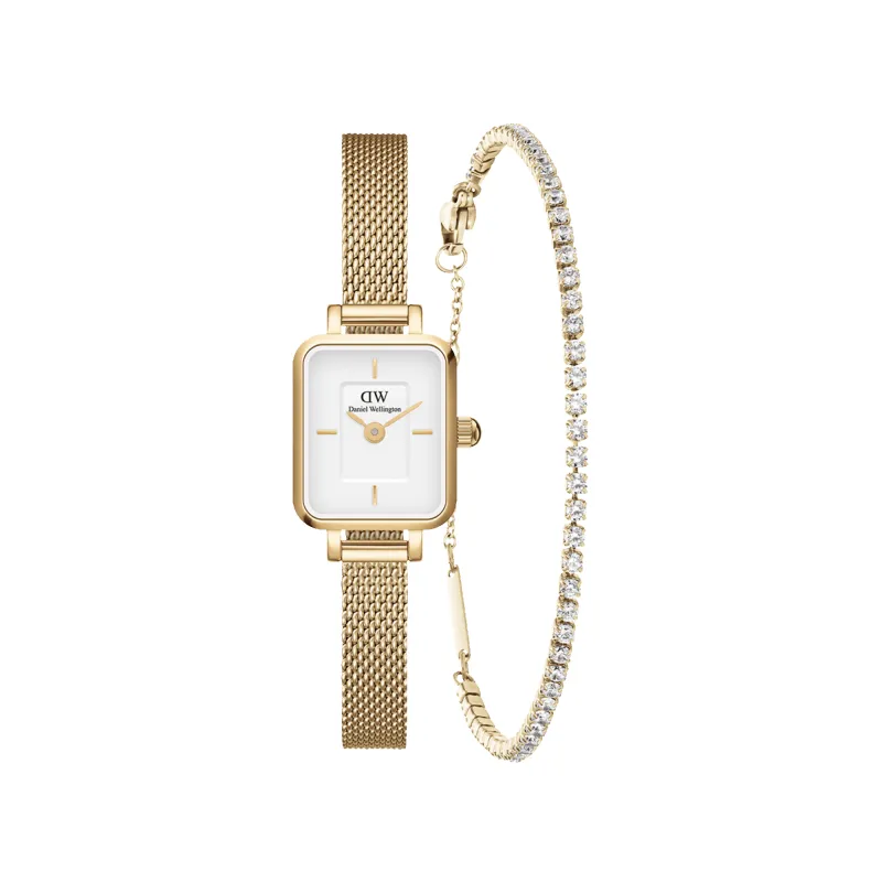 Quadro Mini & Tennis Bracelet Gold sold by Daniel Wellington