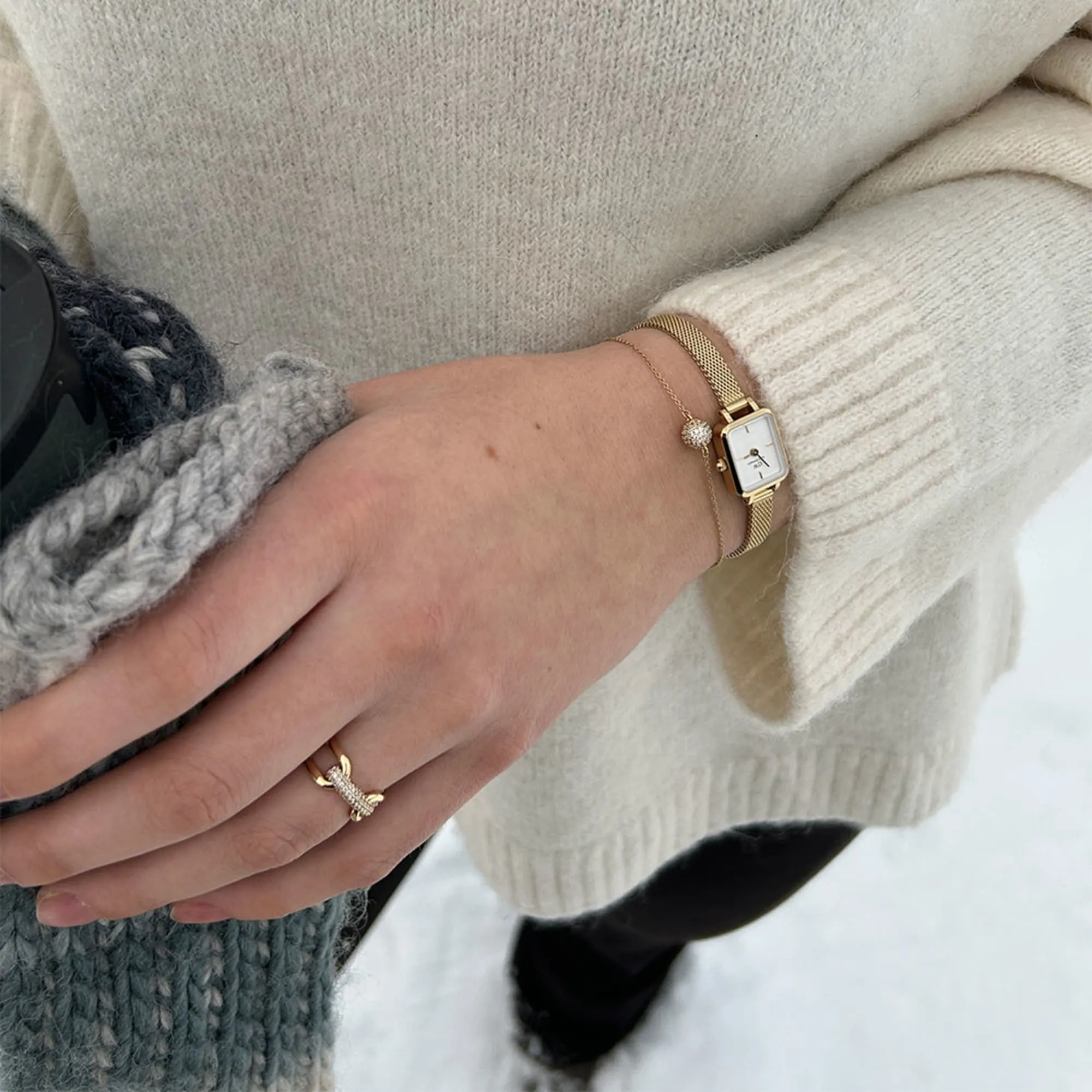 Quadro Mini & Pavé Crystal Gold Set sold by Daniel Wellington product image thumbnail 2