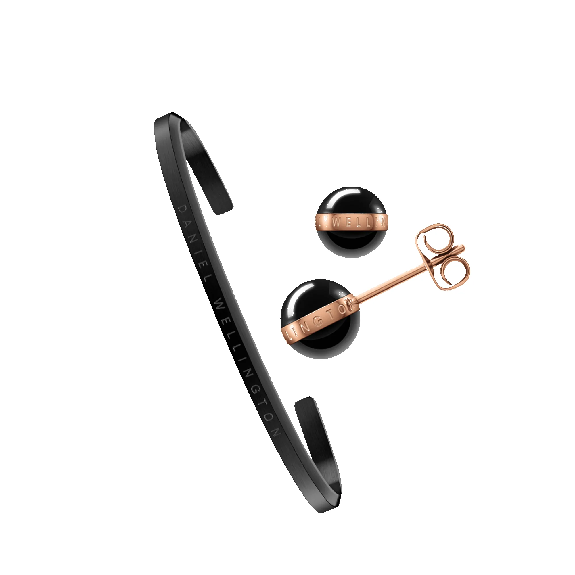 Aspiration Earrings + Classic Bracelet Black sold by Daniel Wellington