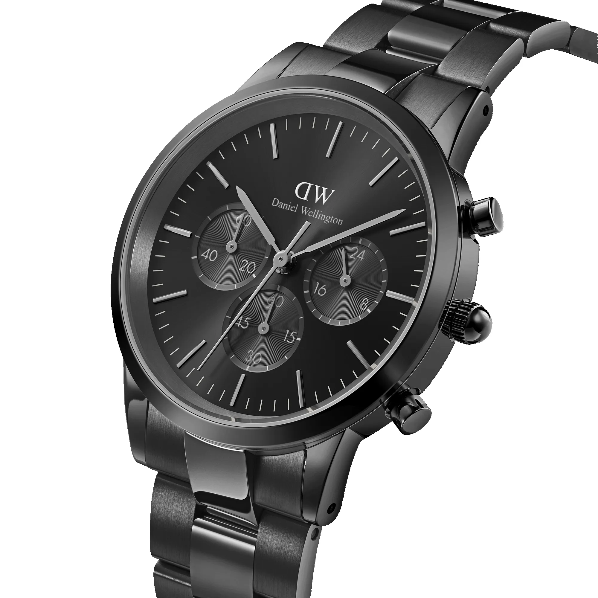 Iconic Chronograph Link Onyx B sold by Daniel Wellington product image thumbnail 3