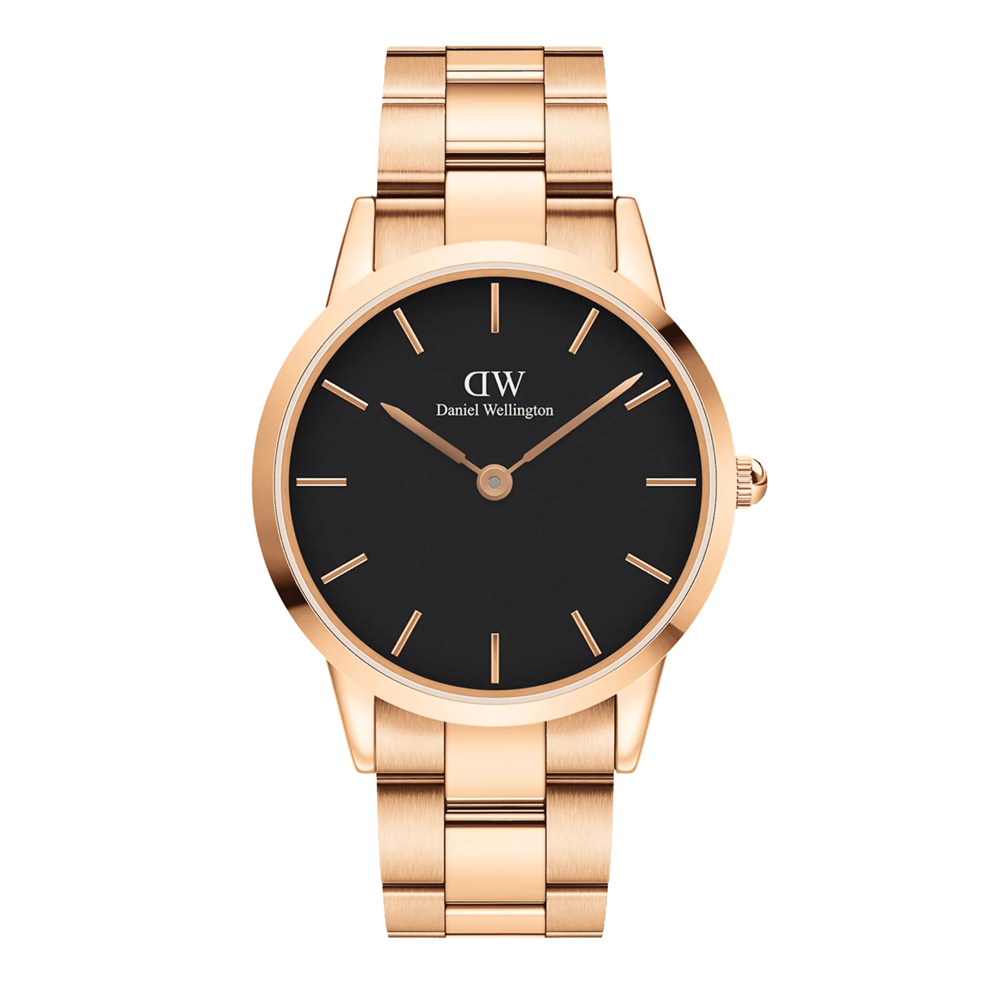 Iconic Link Black Rose Gold sold by Daniel Wellington