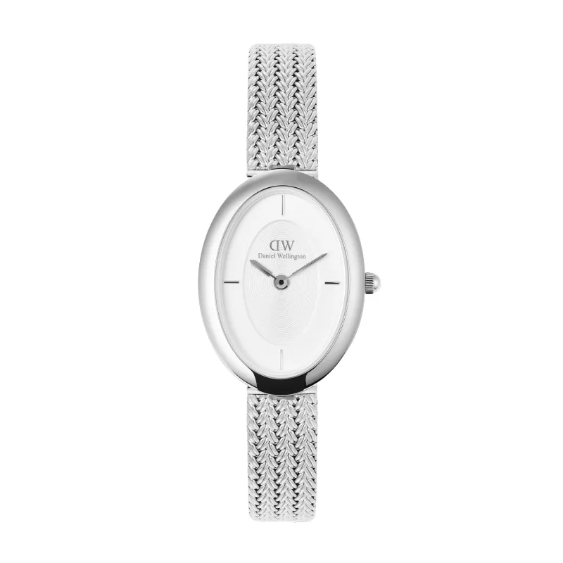 Juliette Braided Mesh White Sunray Silver sold by Daniel Wellington