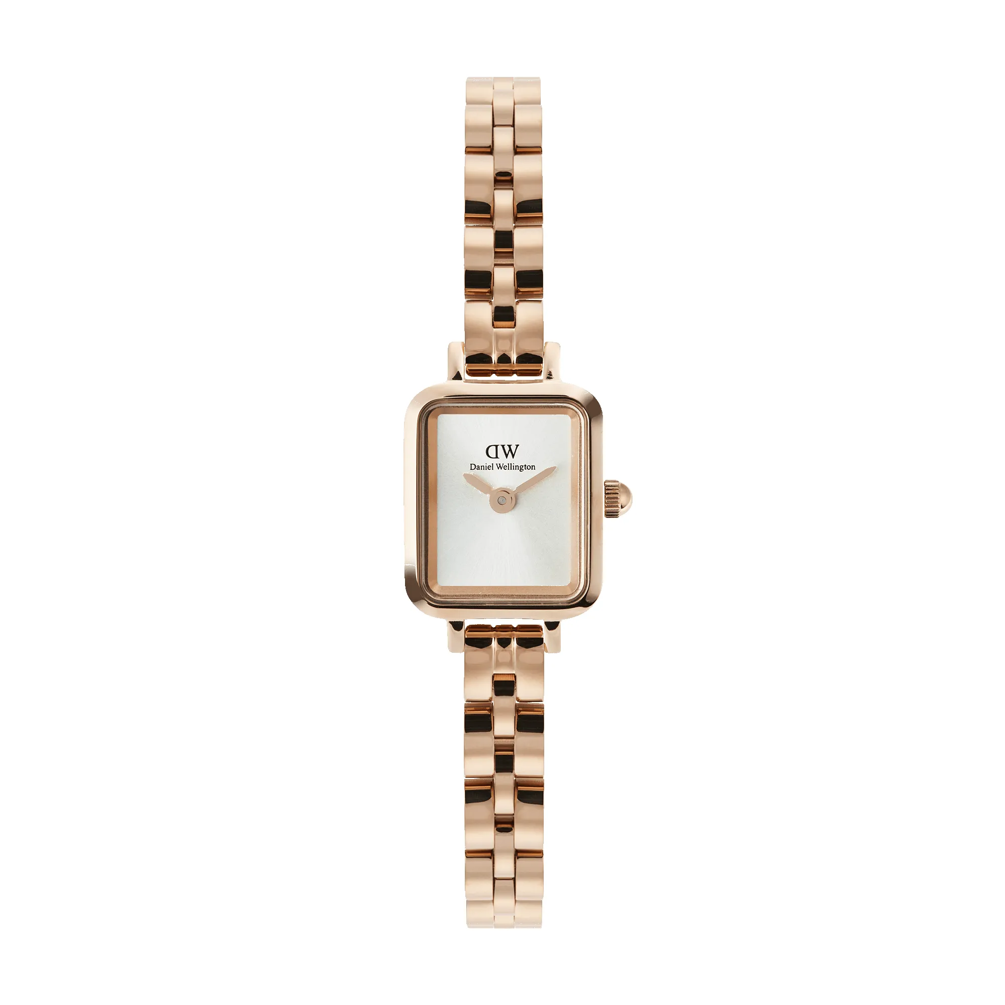 Quadro Mini Arch 3-link White Sunray Rose Gold sold by Daniel Wellington