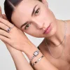 Quadro Mini Arch 3-link White Sunray Silver sold by Daniel Wellington