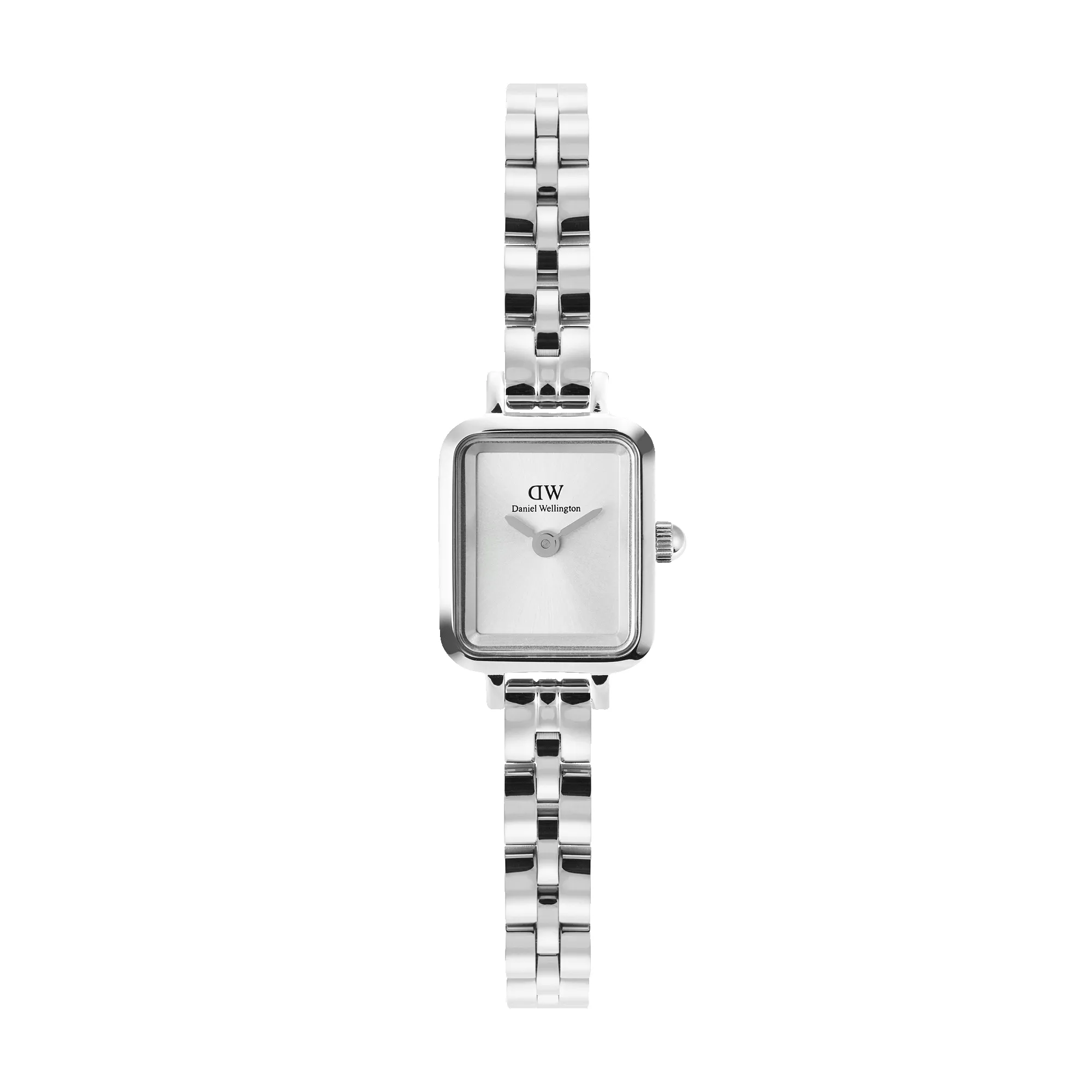 Quadro Mini Arch 3-link White Sunray Silver sold by Daniel Wellington