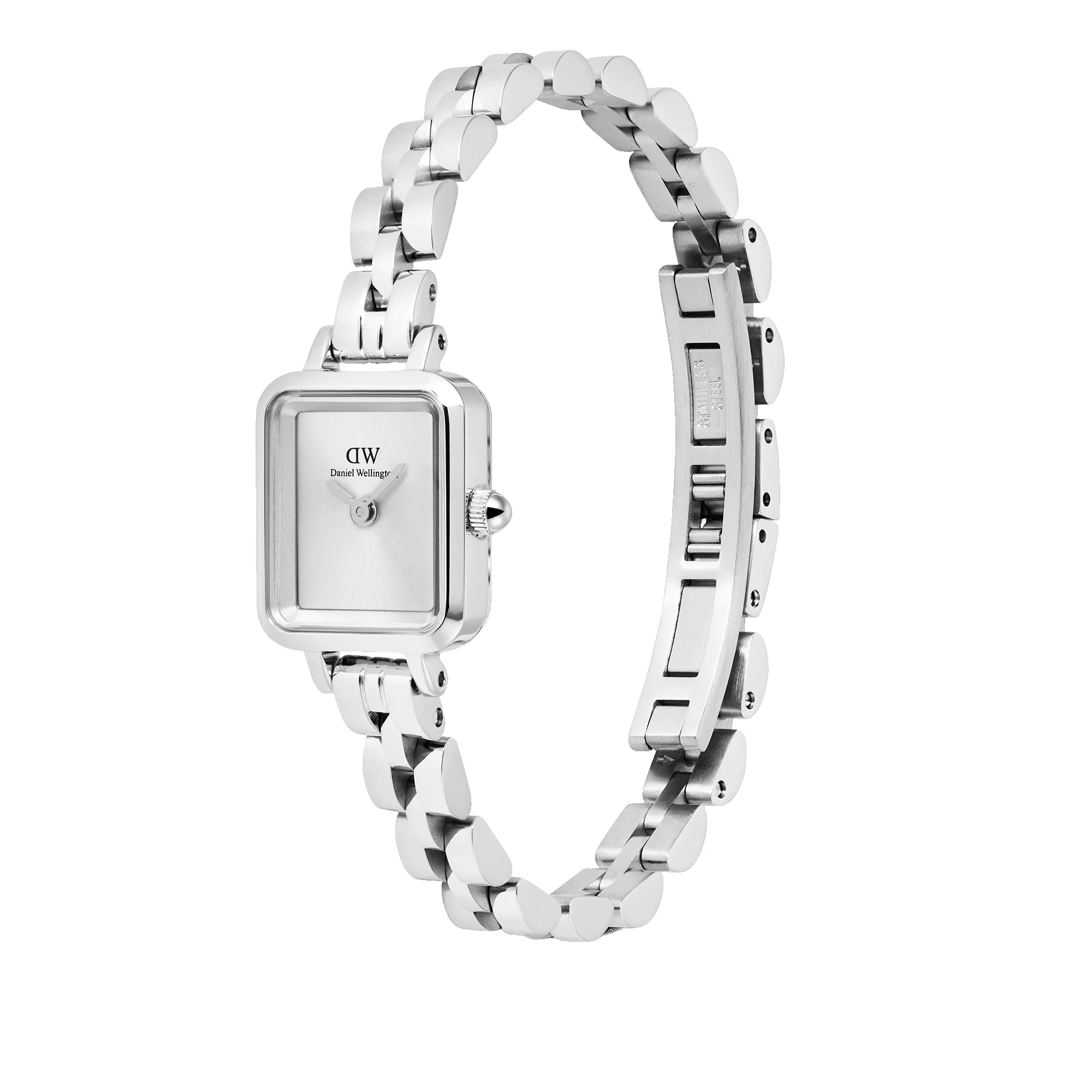 Quadro Mini Arch 3-link White Sunray Silver sold by Daniel Wellington product image thumbnail 3