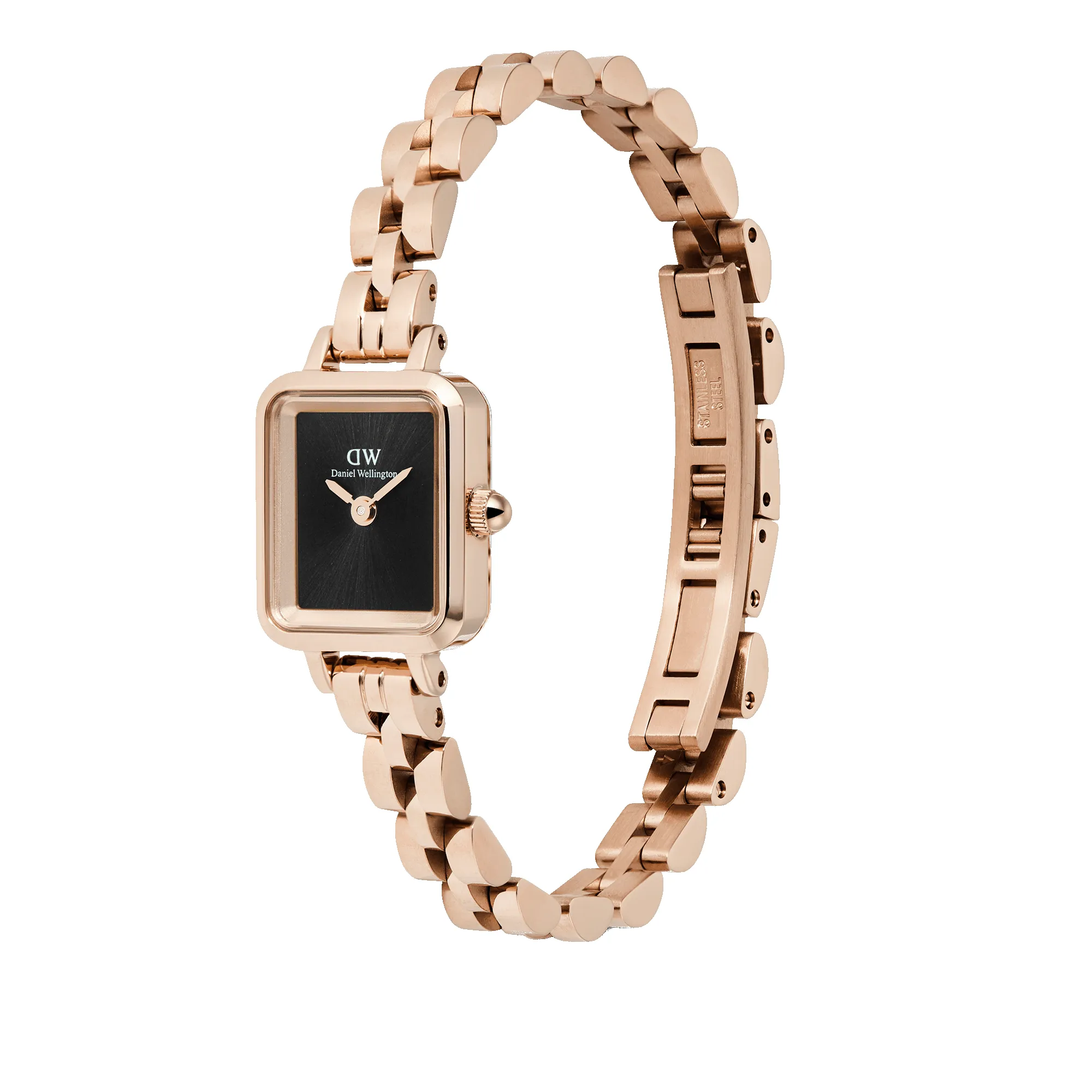 Quadro Mini Arch 3-link Onyx Sunray Rose Gold sold by Daniel Wellington product image thumbnail 3
