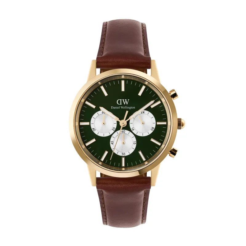 Iconic Chronograph  St Mawes Emerald Panda Gold sold by Daniel Wellington